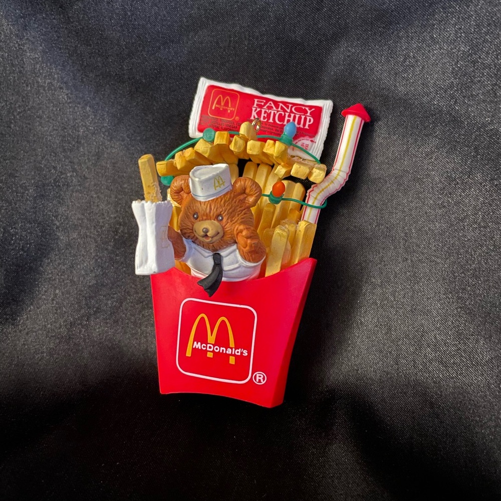 McDonald's Red and Yellow Bear with Fries Ornament